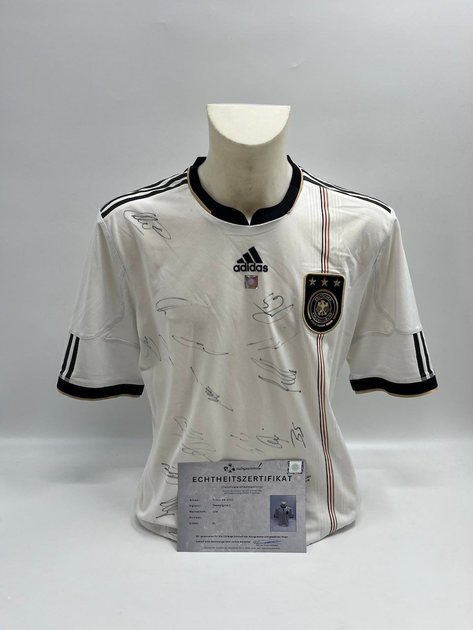 Germany jersey World Cup 2010 team signed DFB football autograph adidas new XL