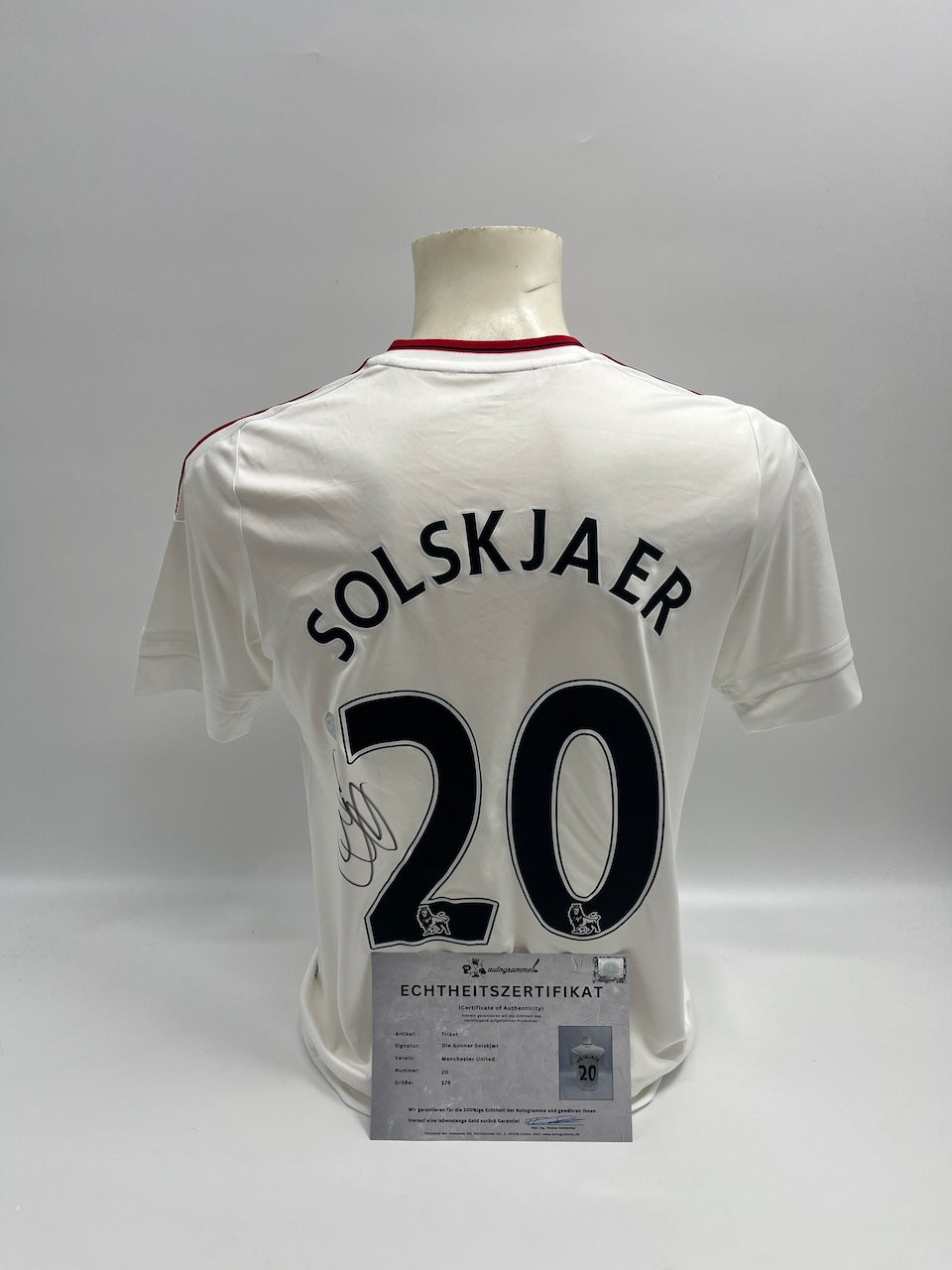 Manchester United Trikot Ole Gunnar Solskjaer signed autograph adidas 176