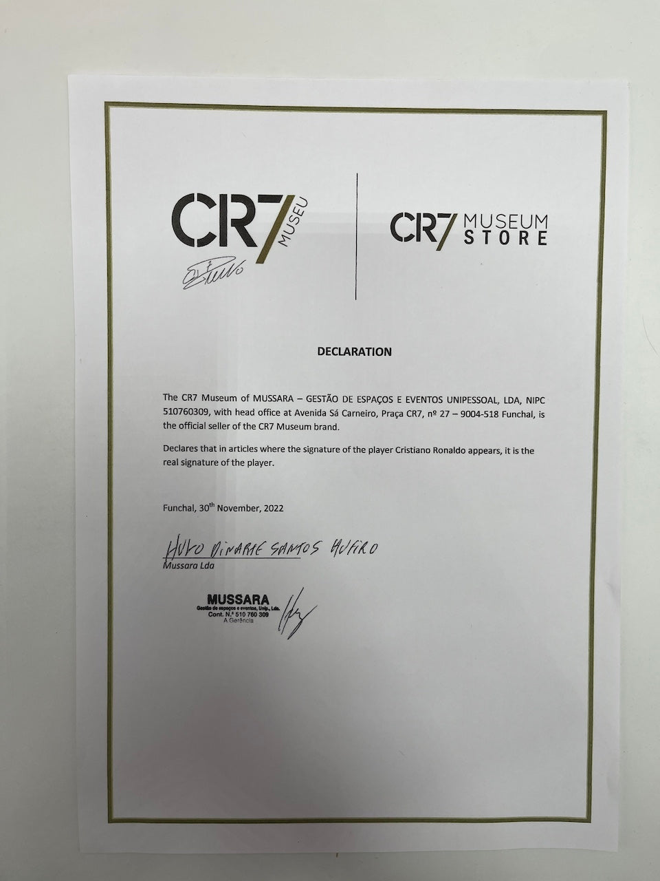 Portugal Trikot Cristiano Ronaldo signiert Autogramm COA Fußball L