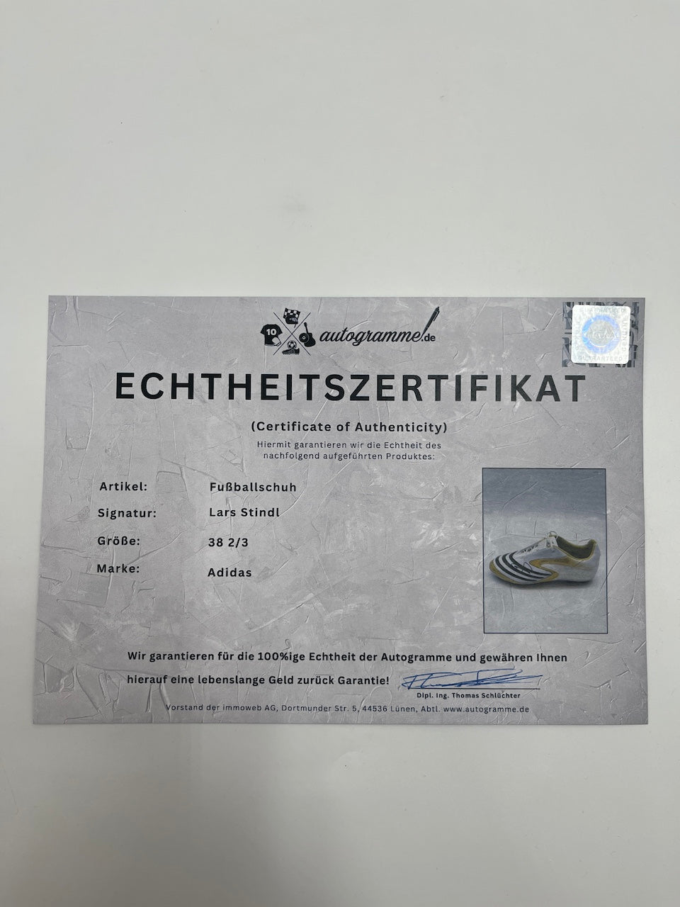 Football shoe Lars Stindl signed Football Bundesliga Adidas