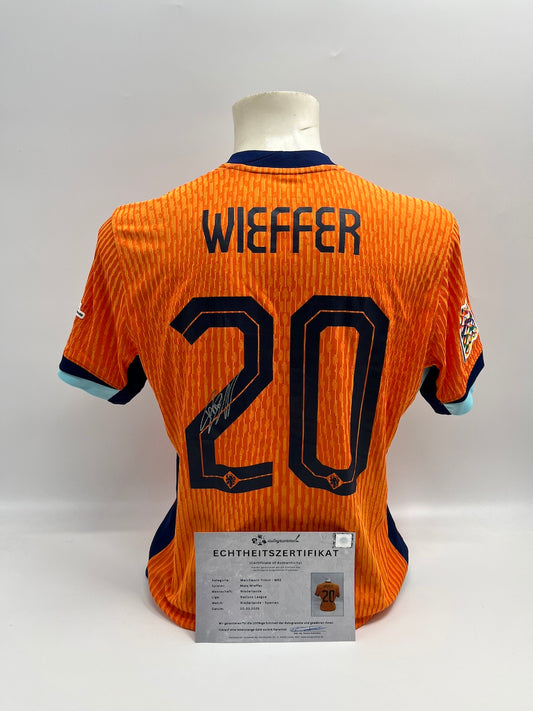 Matchworn Niederlande Trikot getragen & signiert von Mats Wieffer 20.03.2025