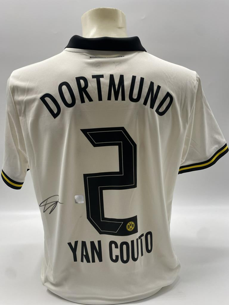 Borussia Dortmund jersey signed by Yan Couto, BVB new, Puma signed, size L
