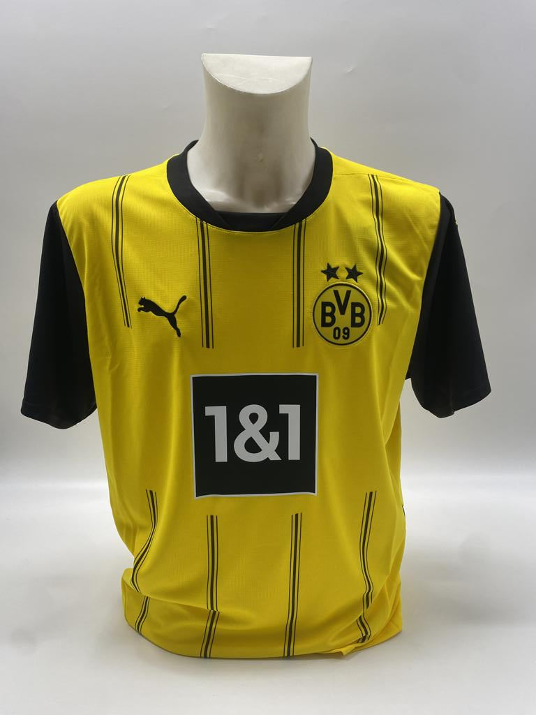 Borussia Dortmund jersey signed by Ramy Bensebaini, BVB new, Puma signed, size L