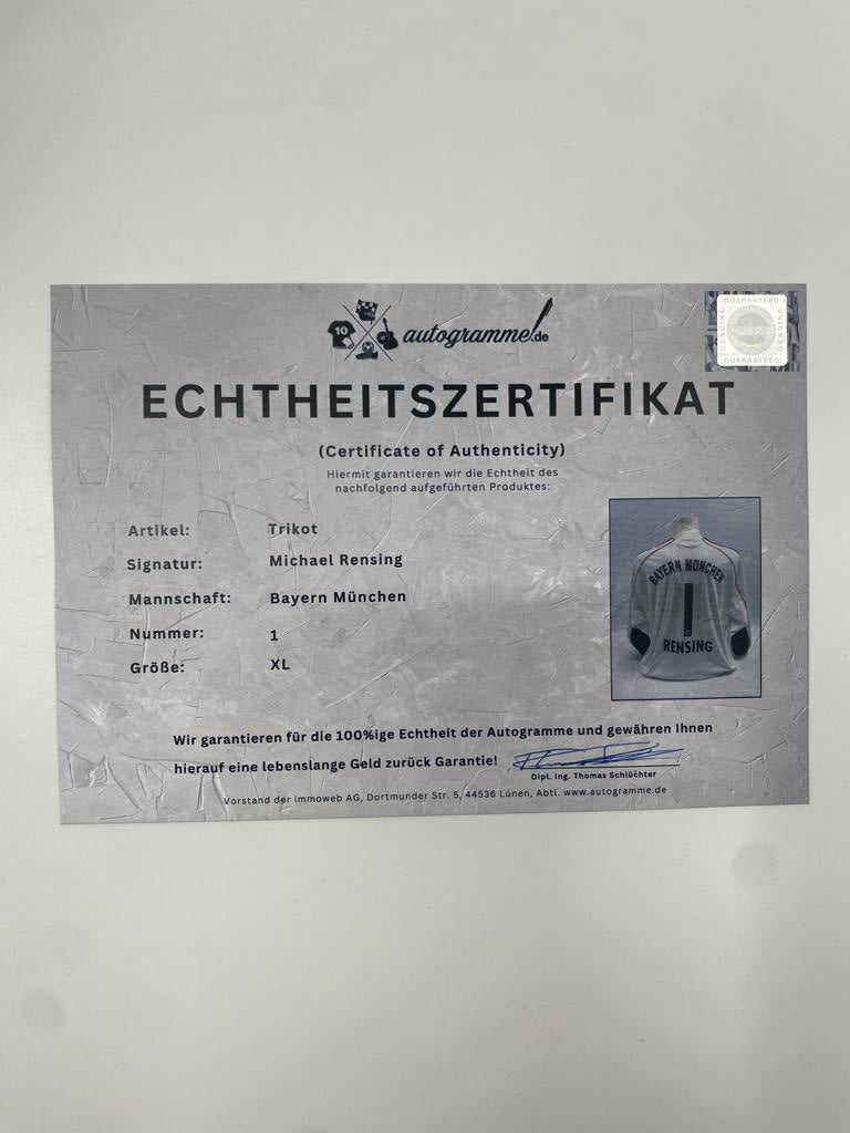 Bayern München Trikot Michael Rensing signiert Autogramme Adidas XL