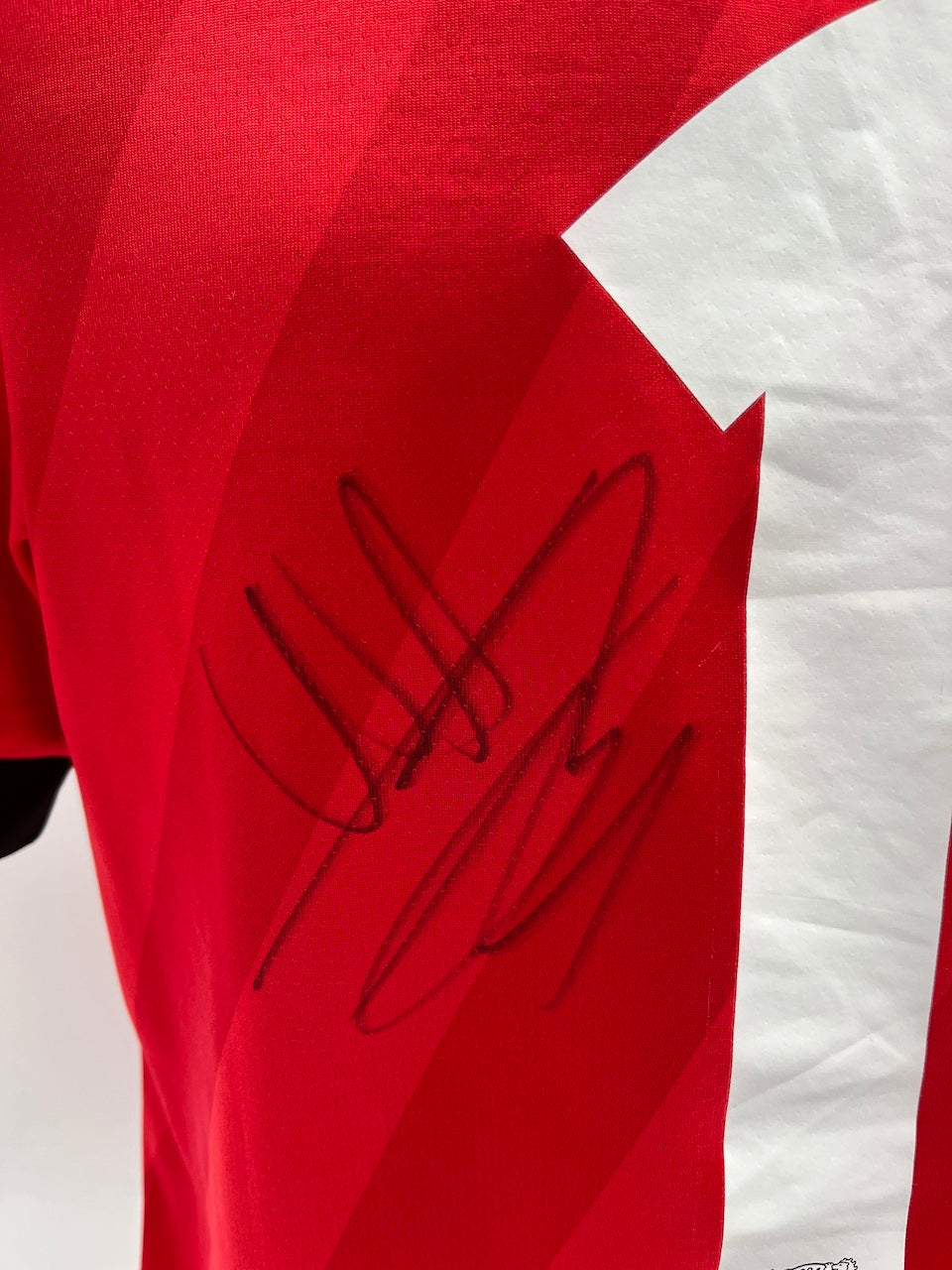 Matchvorbereitetes Bayer Leverkusen Spielertrikot Nadiem Amiri signiert M