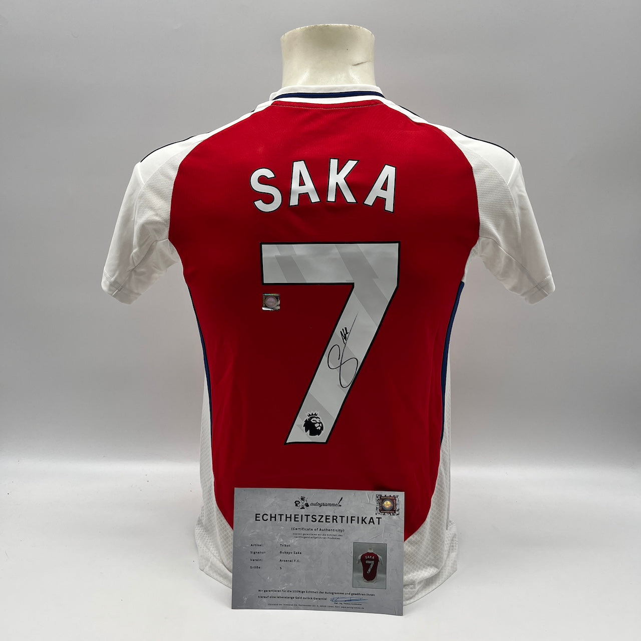 Arsenal London Trikot Bukayo Saka signiert Autogramm Adidas Neu S