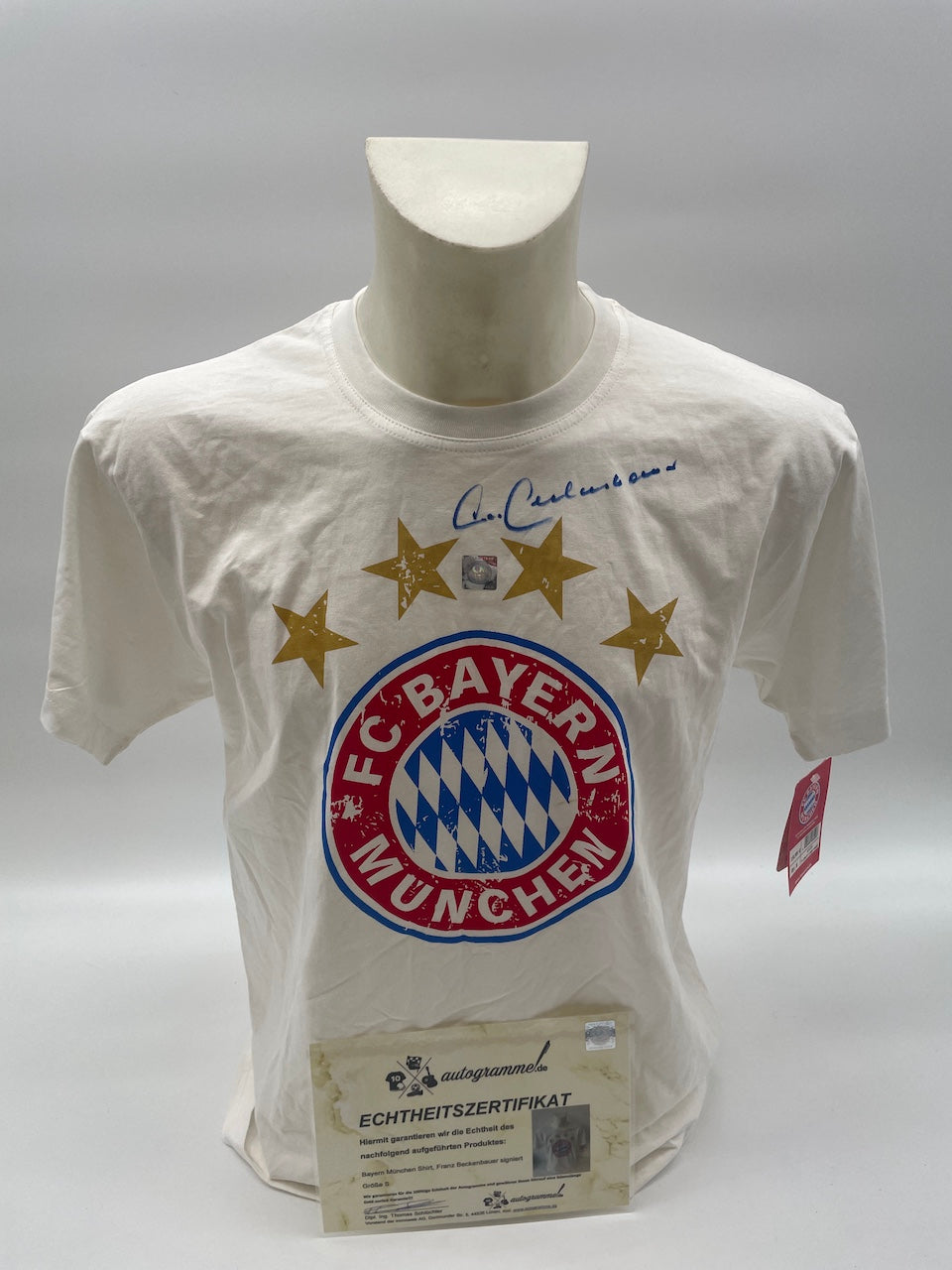 Bavaria T-shirt Franz Beckenbauer signed Bayern Munich New Kaiser S