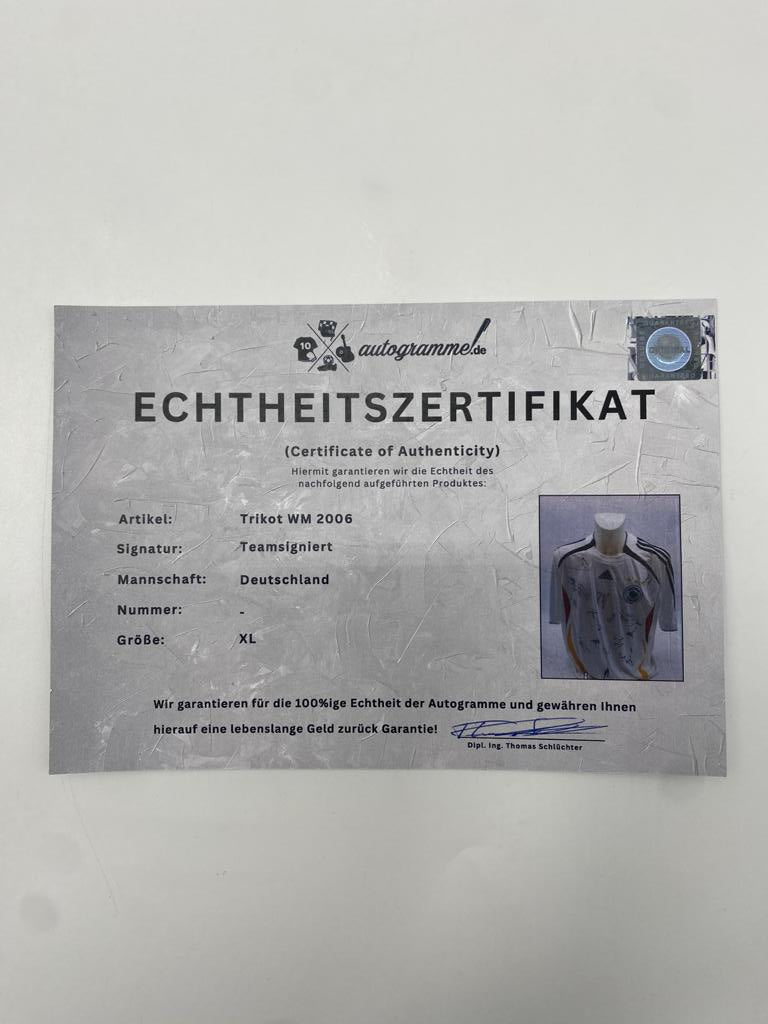 Germany Jersey World Cup 2006 Team Signed DFB XL Adidas