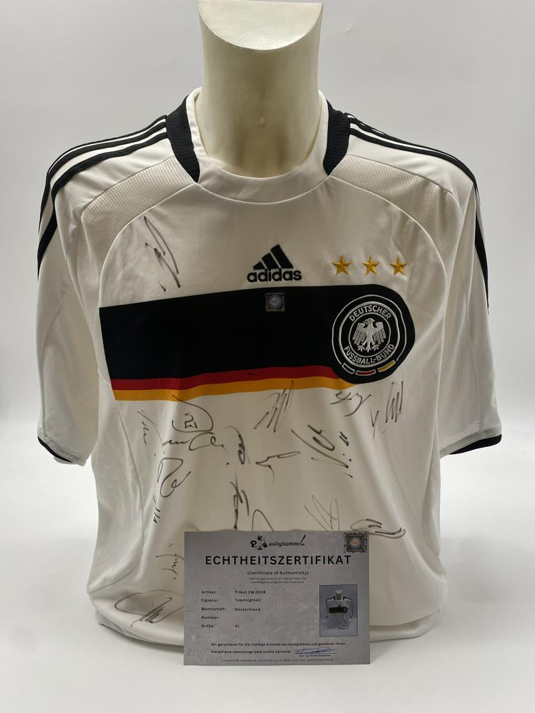 Germany Jersey Euro 2008 Team Signed DFB Adidas XL