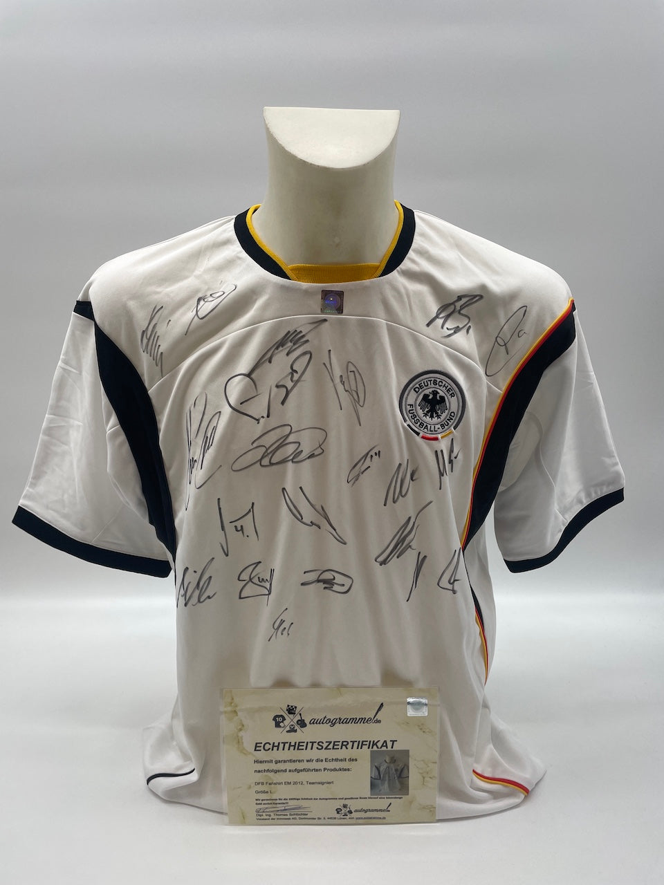 Germany fans shirt EM 2012 team signed DFB football autograph autograph coa adidas new l