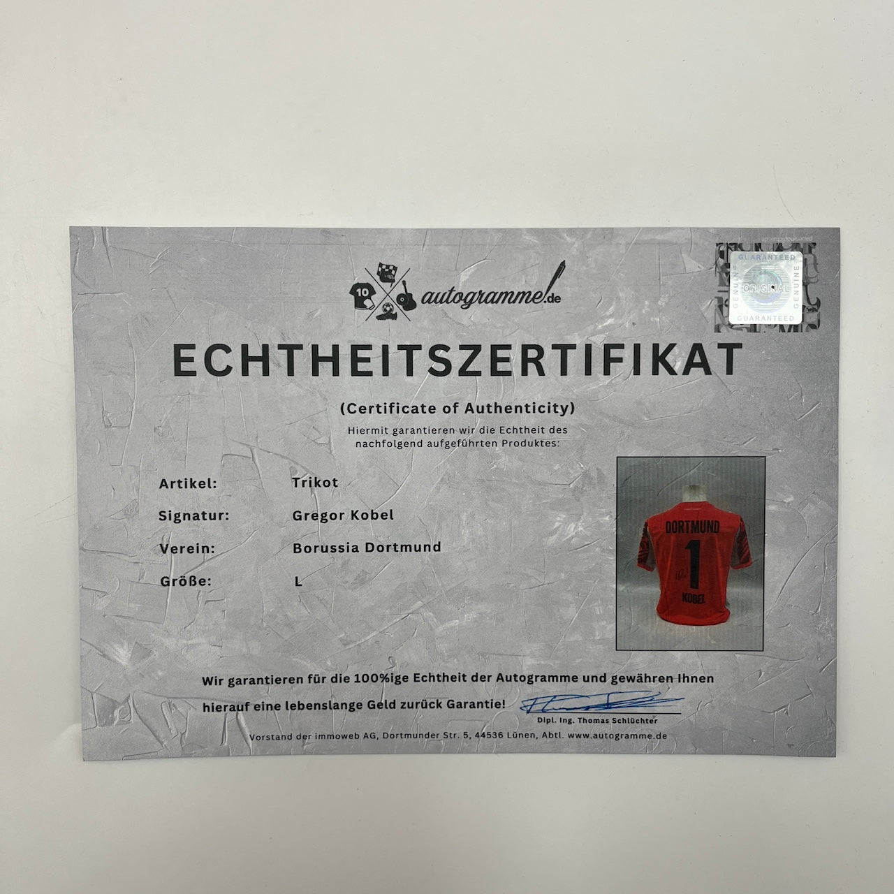 Borussia Dortmund Trikot Gregor Kobel signiert BVB Puma L neu