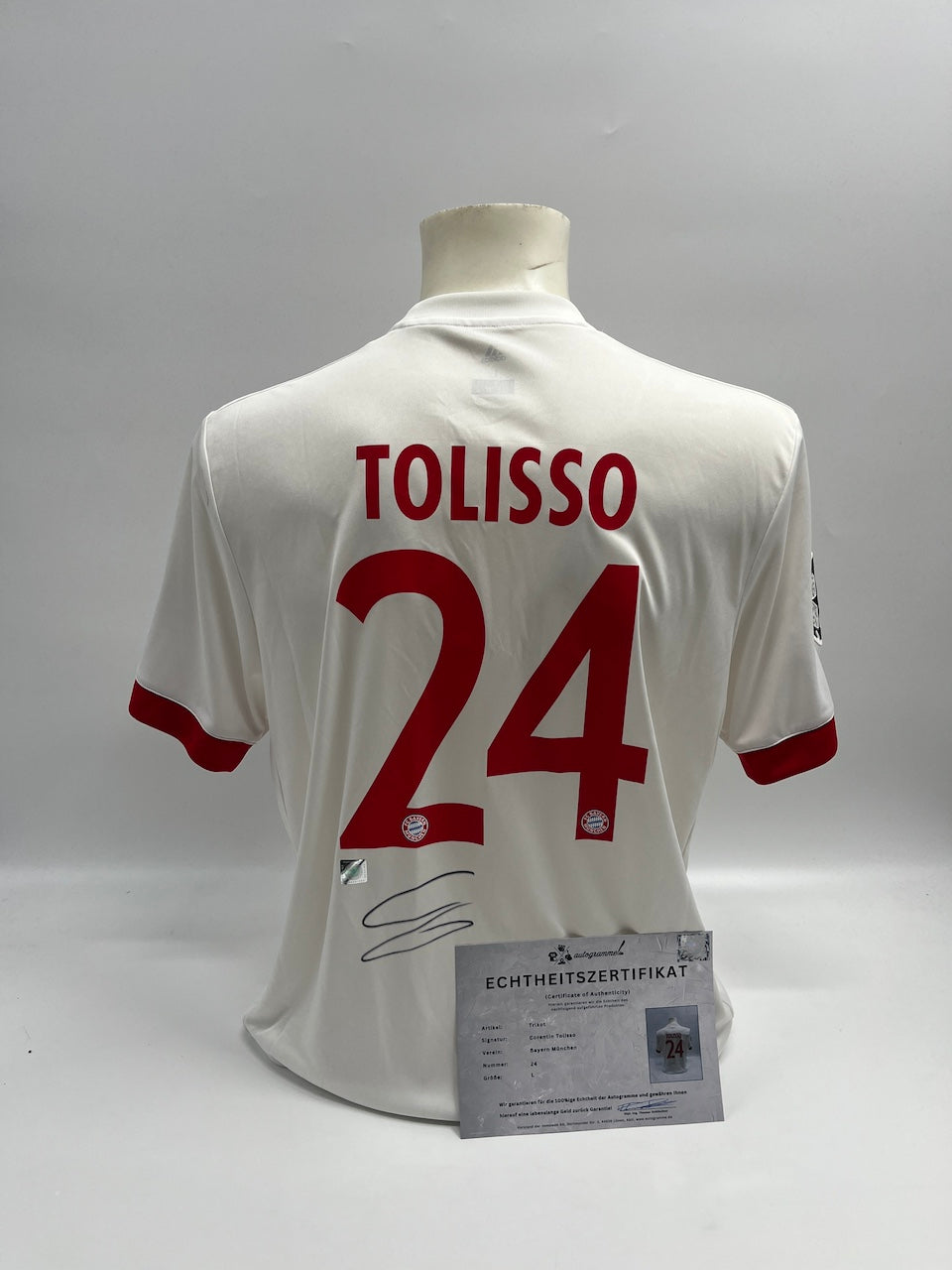 Bayern München Trikot Corentin Tolisso signiert Adidas COA Unterschrift L