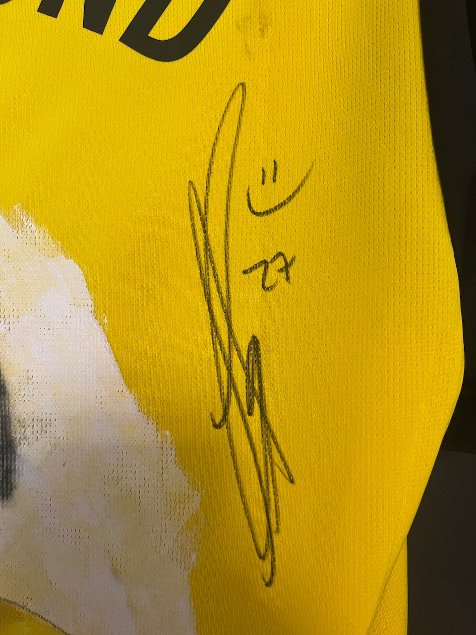 Borussia Dortmund jersey portrait karim adeyemi hand painted puma l