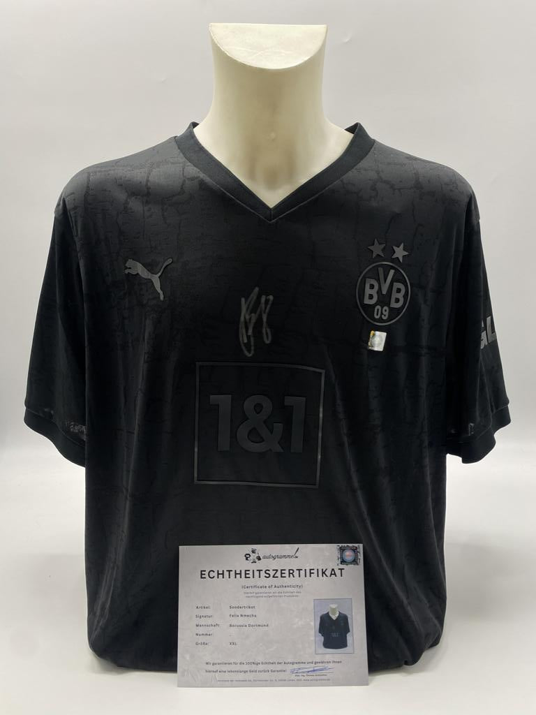 Borussia Dortmund special edition jersey Felix Nmecha signed autograph Puma BVB XXL