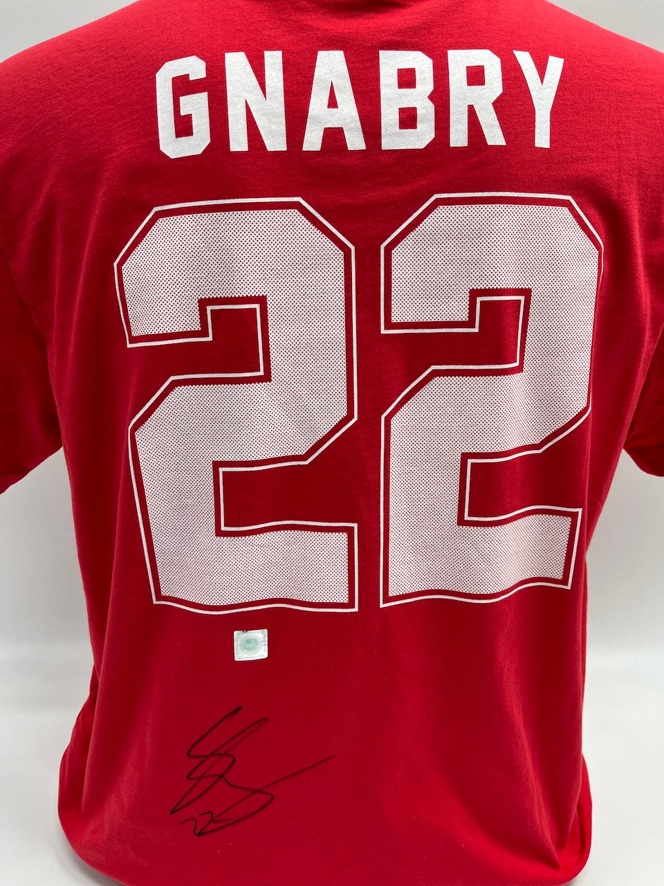 Bayern Munich T-shirt signed by Serge Gnabry, COA, new, size L