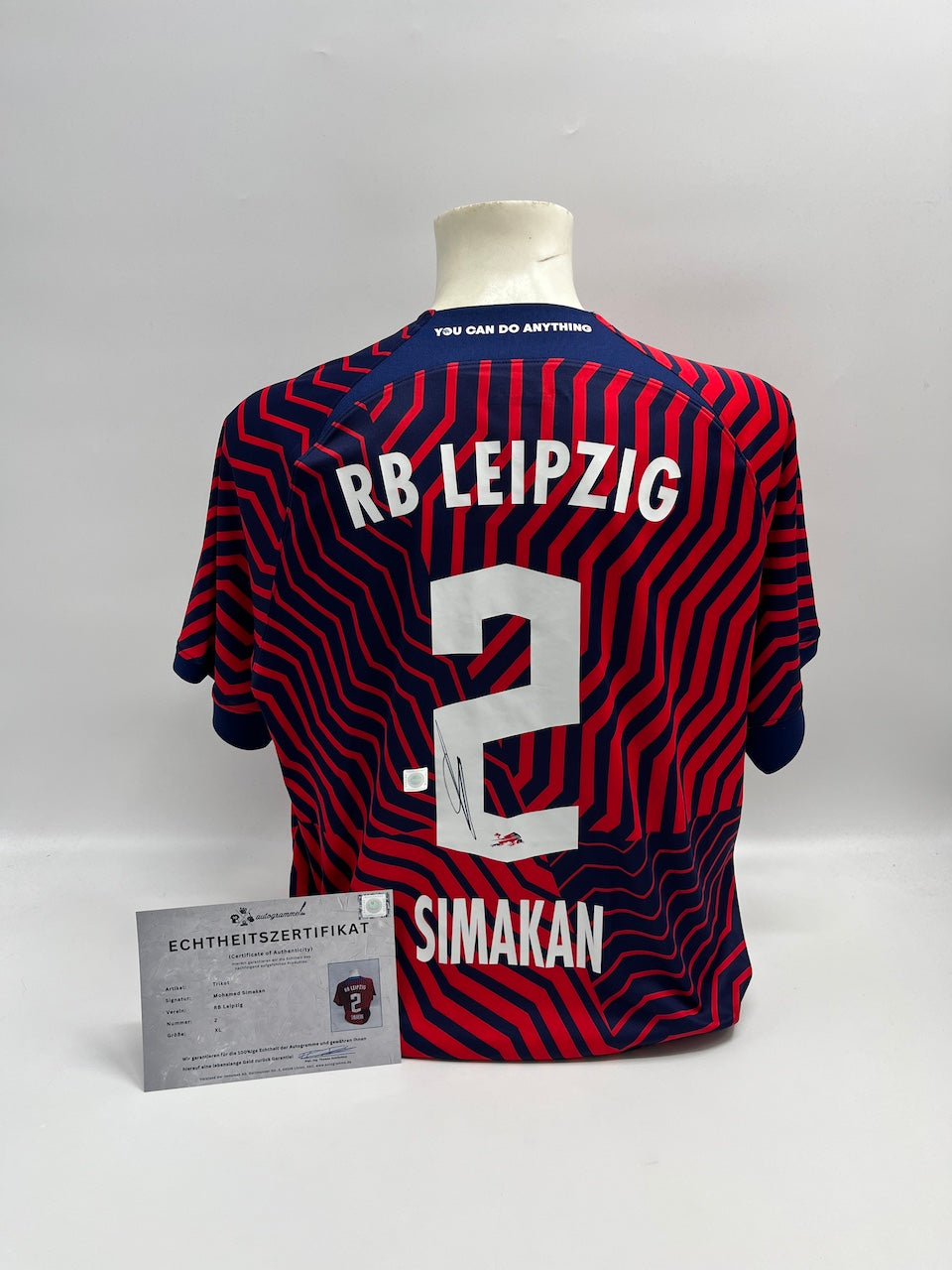 RB Leipzig jersey signed by Mohamed Simakan COA Autograph Football Nike XL