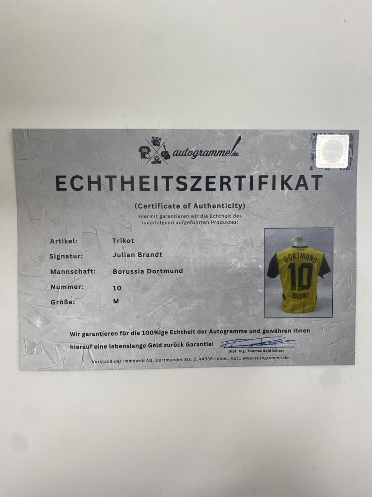 Borussia Dortmund Authentic Jersey Julian Brandt signed BVB new Puma M