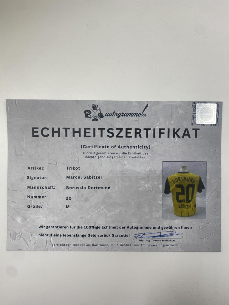 Borussia Dortmund Authentic Trikot Marcel Sabitzer signiert BVB neu Puma M