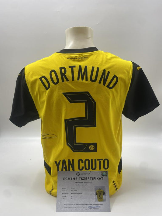 Borussia Dortmund Authentic Trikot Yan Couto signiert BVB neu Puma M