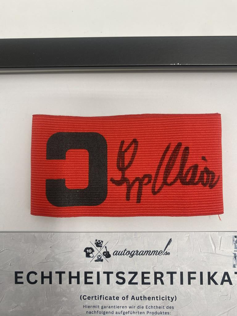 Captain's armband signed by Sepp Maier as part of the DFB Football COA autograph