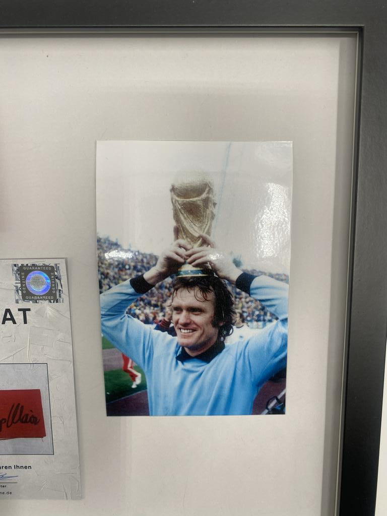 Captain's armband signed by Sepp Maier as part of the DFB Football COA autograph