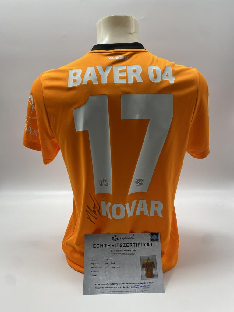 Bayer Leverkusen jersey Matěj Kovář signed autograph Castore S