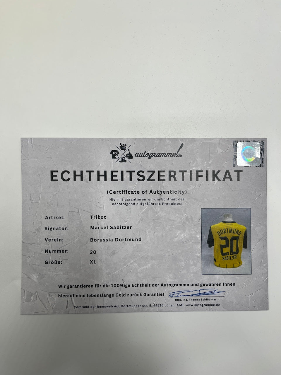 Borussia Dortmund Trikot signiert Marcel Sabitzer Autogramm BVB Puma XL