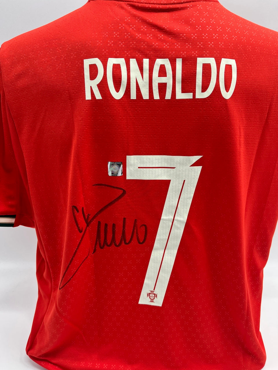 Portugal Trikot Cristiano Ronaldo signiert Autogramm COA Fußball neu XL