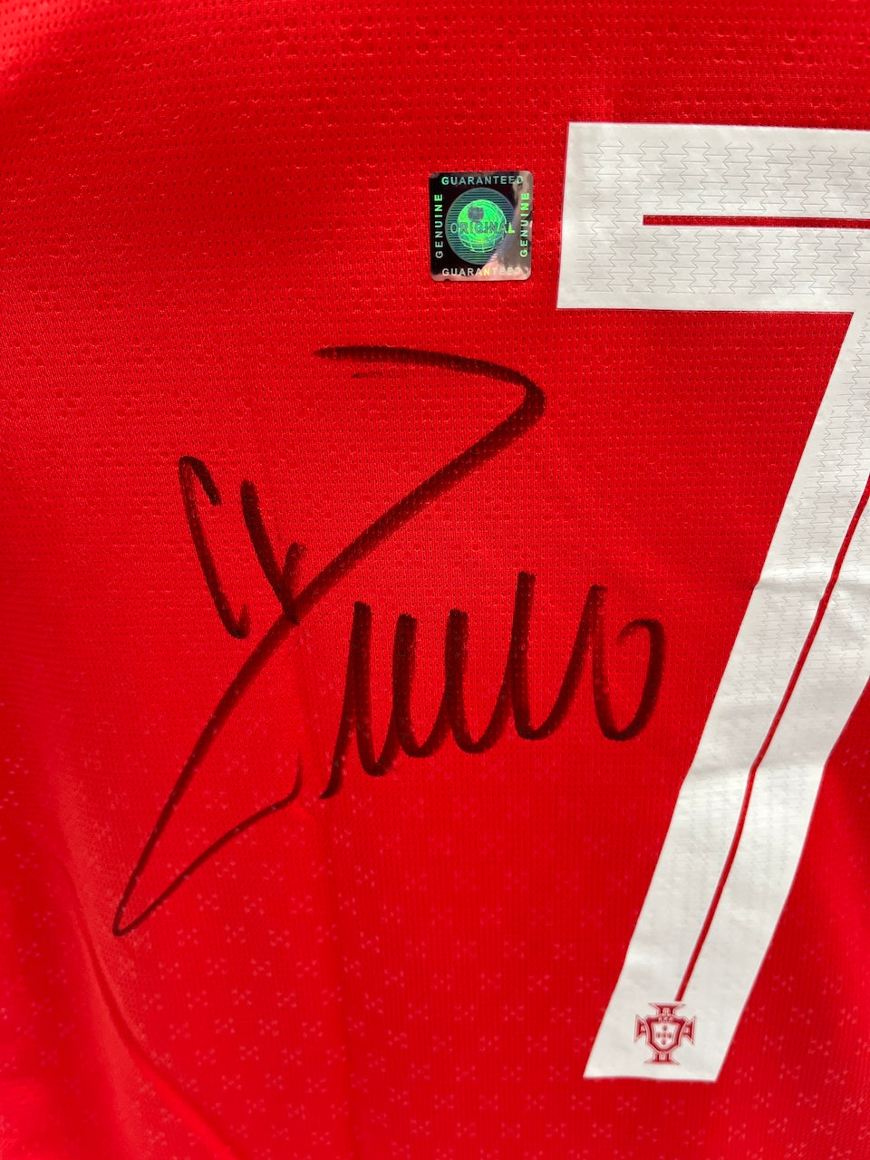 Portugal Trikot Cristiano Ronaldo signiert Autogramm COA Fußball neu XL