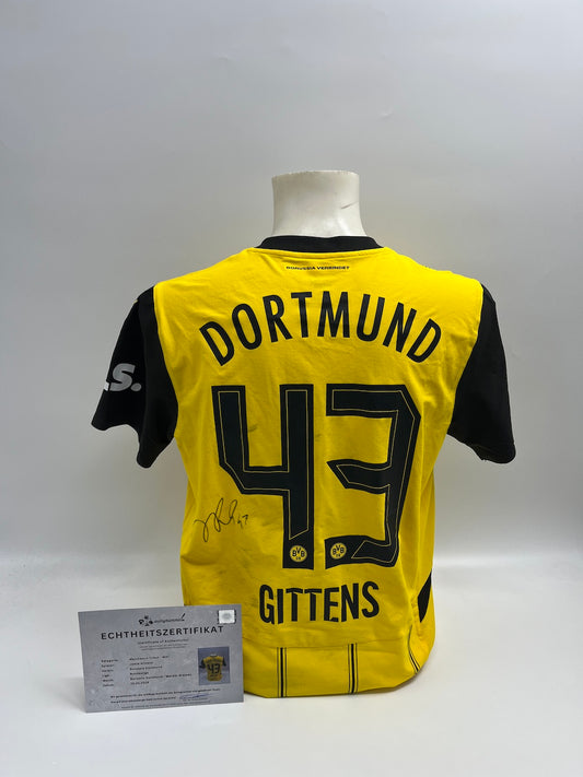 Matchworn Dortmund Trikot getragen und signiert von Jamie Gittens 25.01.2025