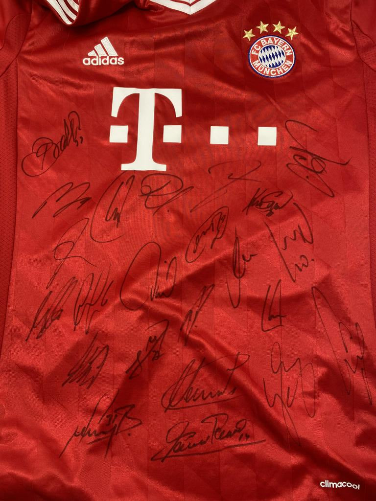 Bayern München Trikot 2013/2014 Teamsigniert Autogramm COA Adidas Fußball XL