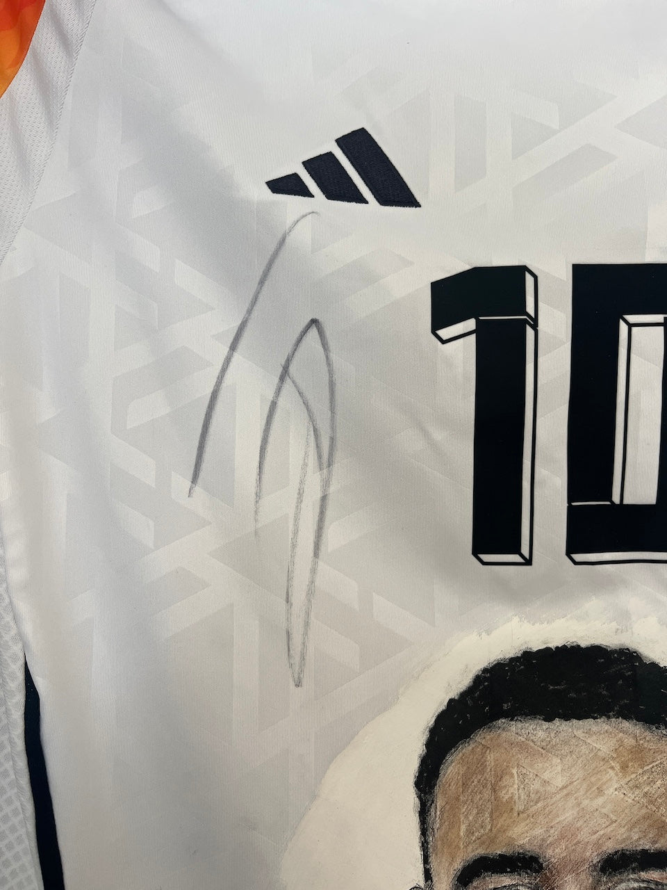 DFB Trikot Portrait Jamal Musiala handgemalt und signiert Adidas 176
