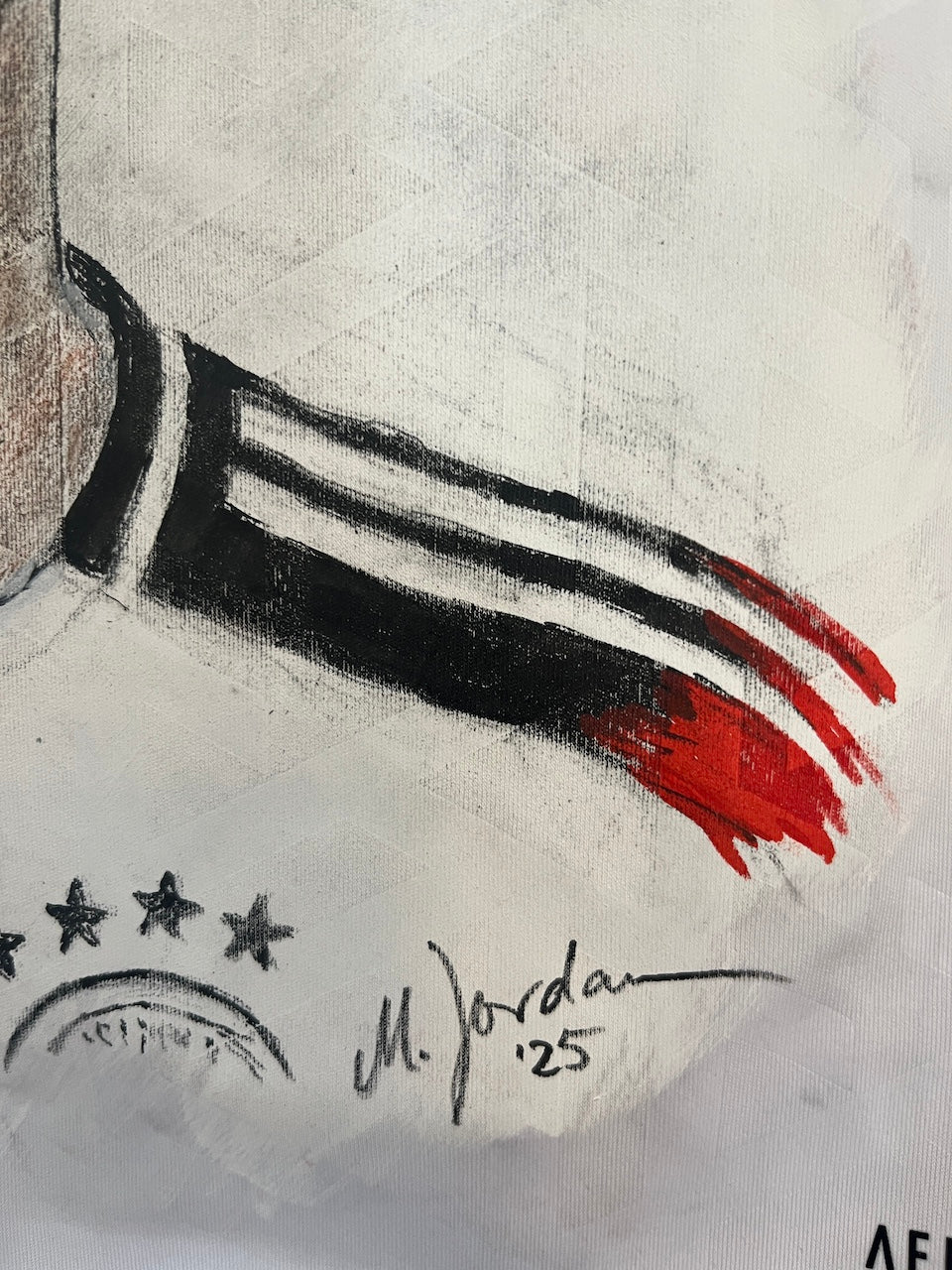 DFB Trikot Portrait Jamal Musiala handgemalt und signiert Adidas 176