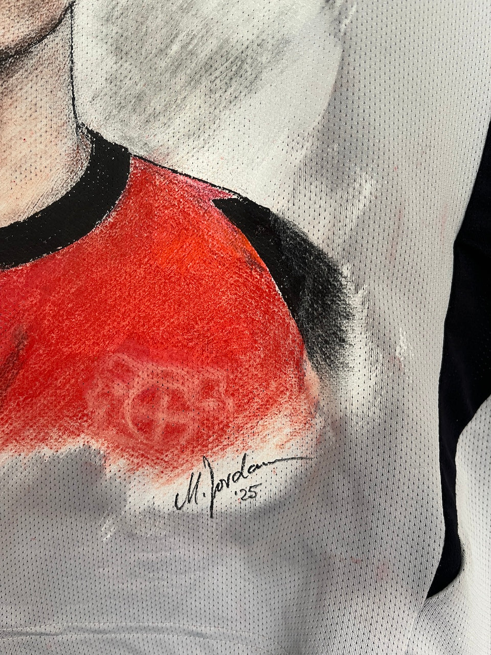 Leverkusen Shirt Portrait Florian Wirtz handgemalt und signiert Castore L