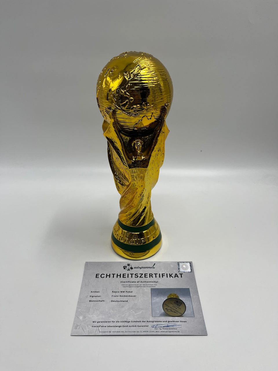 REPRODUCTION 2014 World Cup Trophy Franz Beckenbauer signed autograph