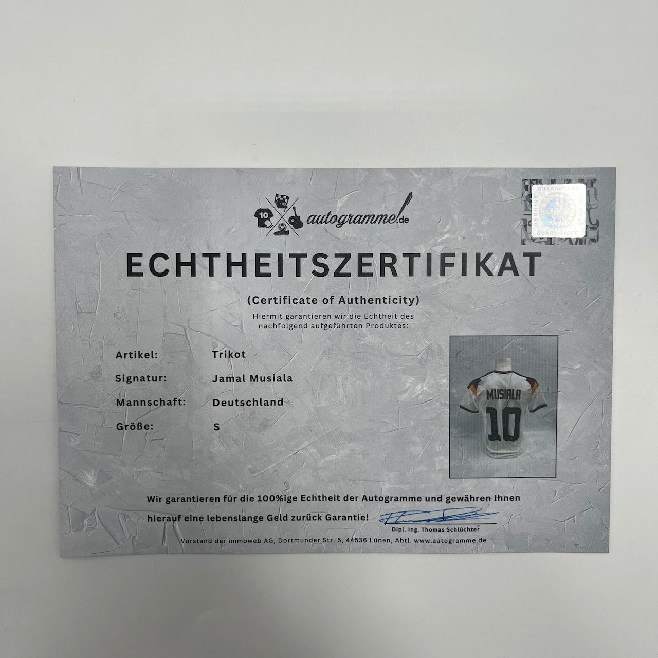 DFB Trikot Jamal Musiala signiert Autogramme Adidas COA neu S