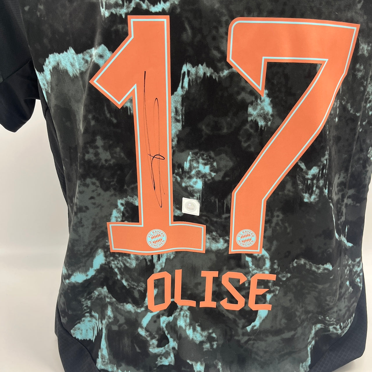 Bayern München Damentrikot Michael Olise signiert Autogramm Adidas COA XL