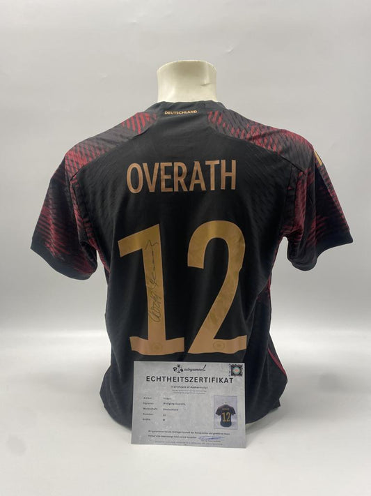 DFB Trikot Wolfgang Overath signiert Autogramm Adidas COA M