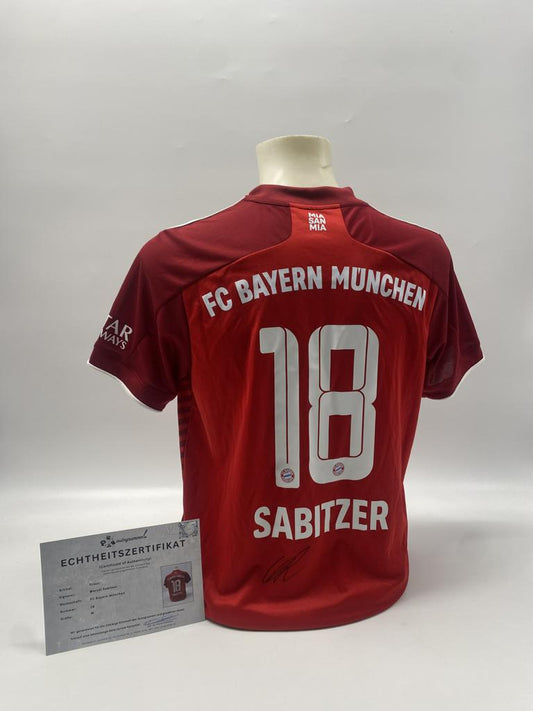 Bayern München Trikot Marcel Sabitzer signiert Autogramm Adidas COA M