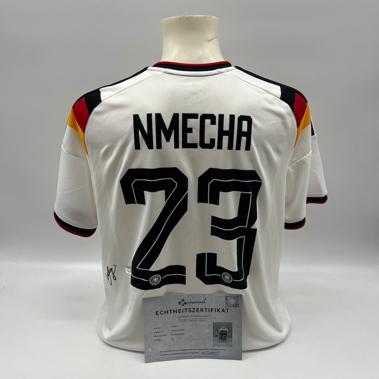 DFB Trikot Felix Nmecha signiert Autogramme Adidas COA neu XL