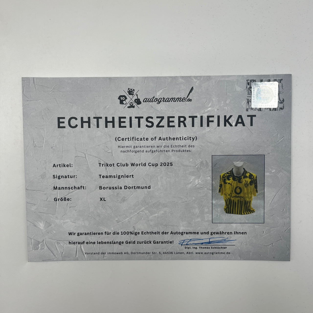 BVB Trikot Club World Cup 2025 Teamsigniert Borussia Dortmund Puma XL