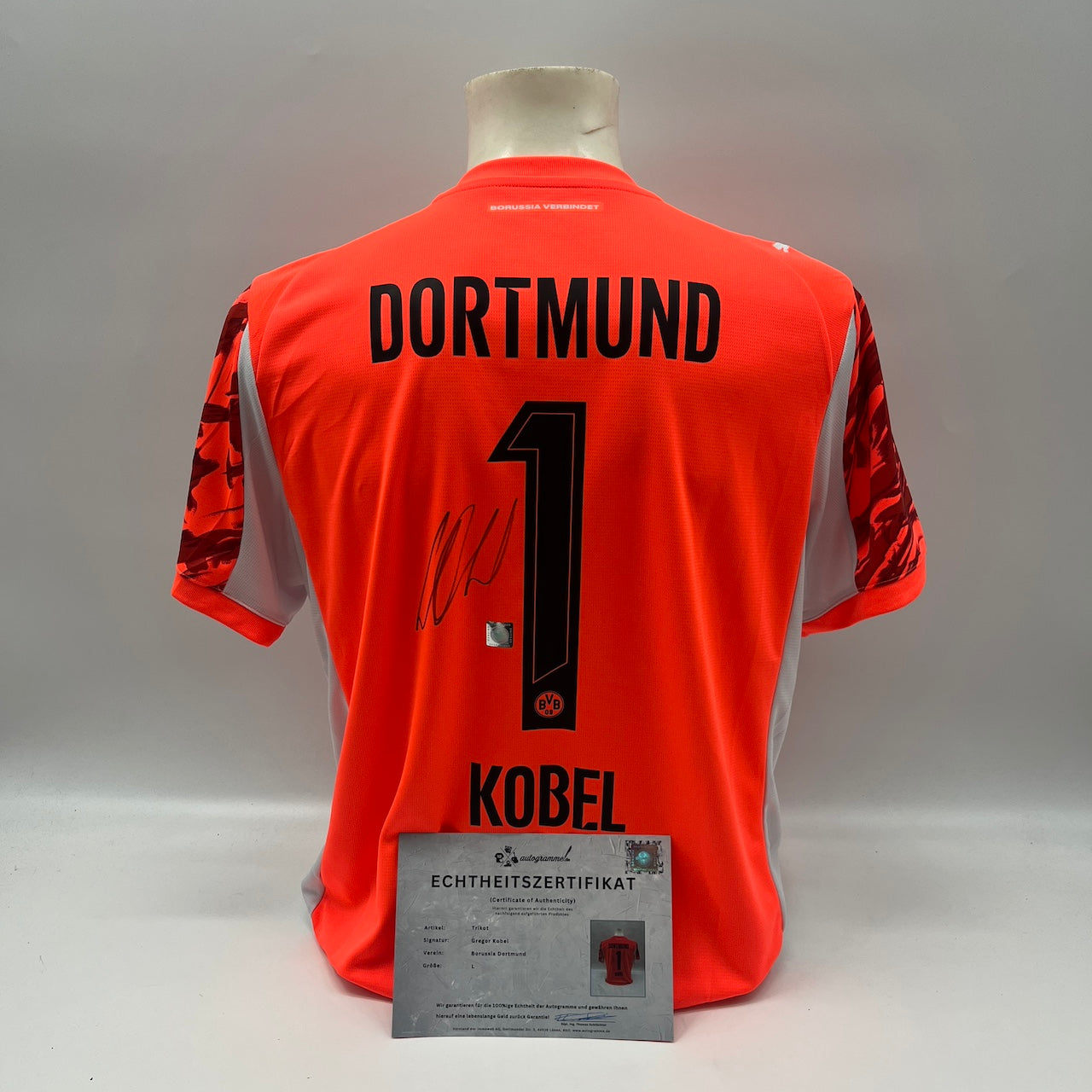 Borussia Dortmund Trikot Gregor Kobel signiert BVB Puma L