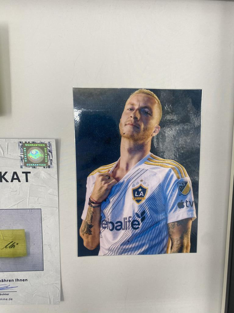 Marco Reus captain's armband signed in a frame LA Galaxy autograph COA