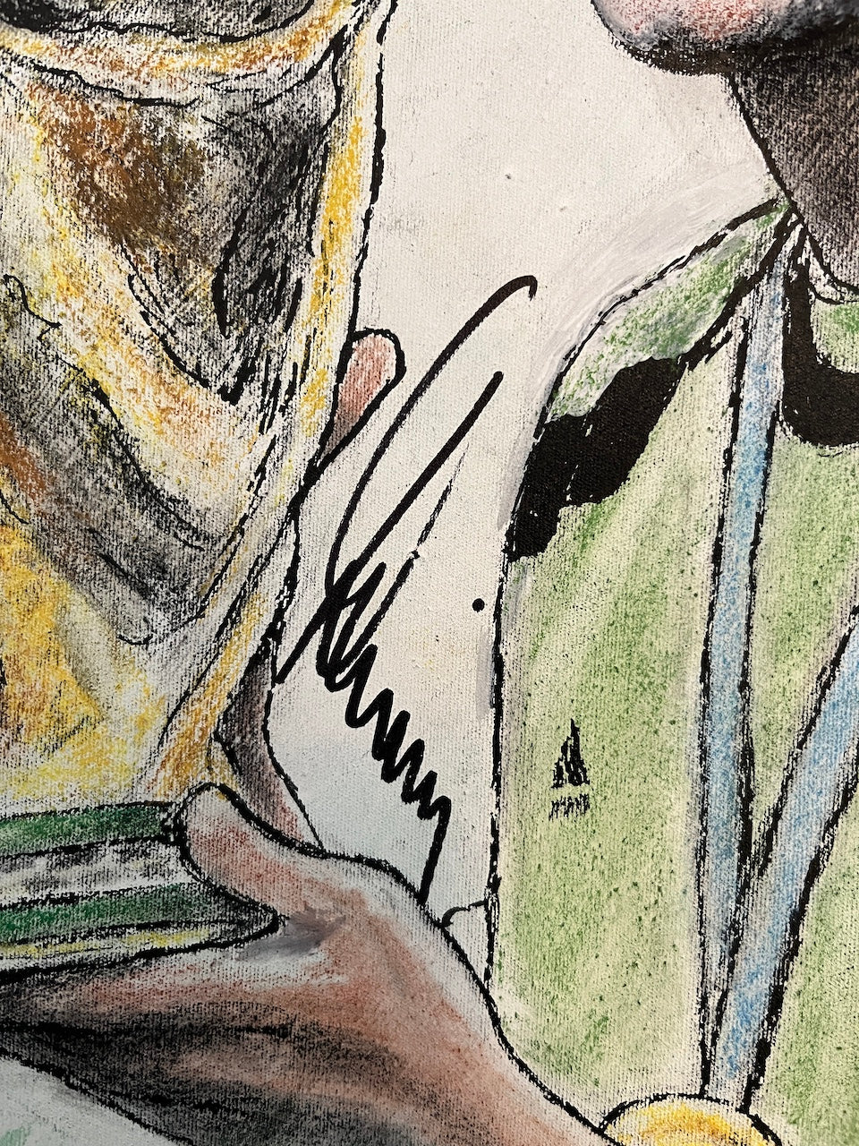 DFB Torwarttrikot Portrait Roman Weidenfeller handgemalt und signiert Adidas S