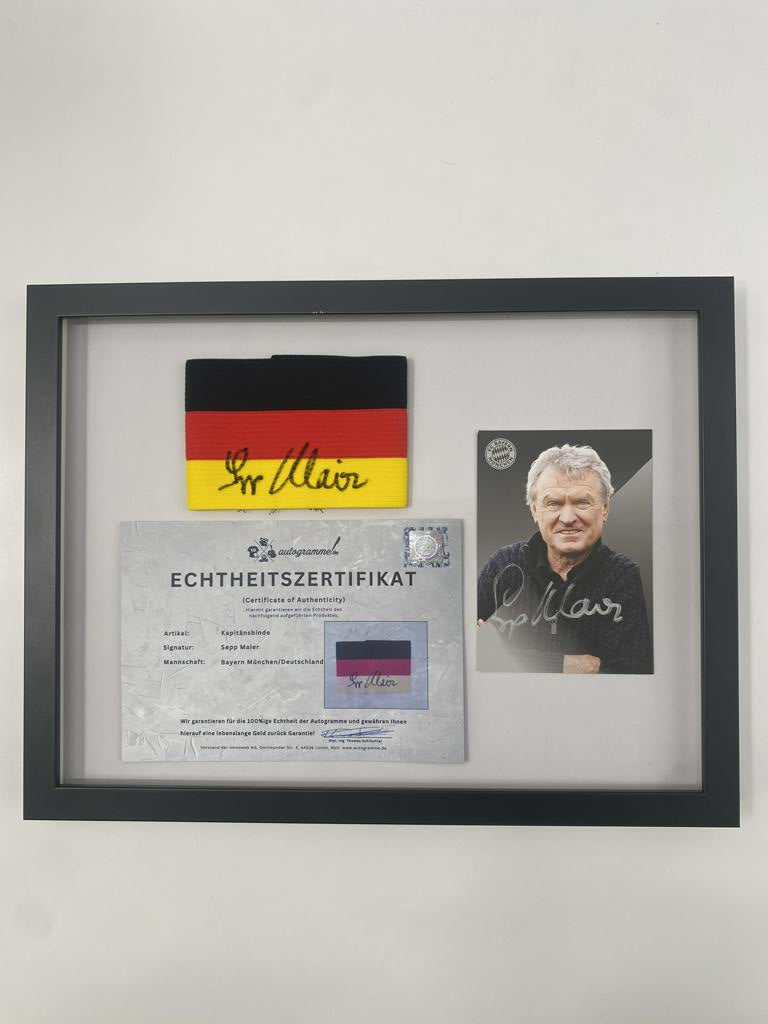 Captain's armband signed by Sepp Maier as part of the DFB/Bayern Munich Football COA