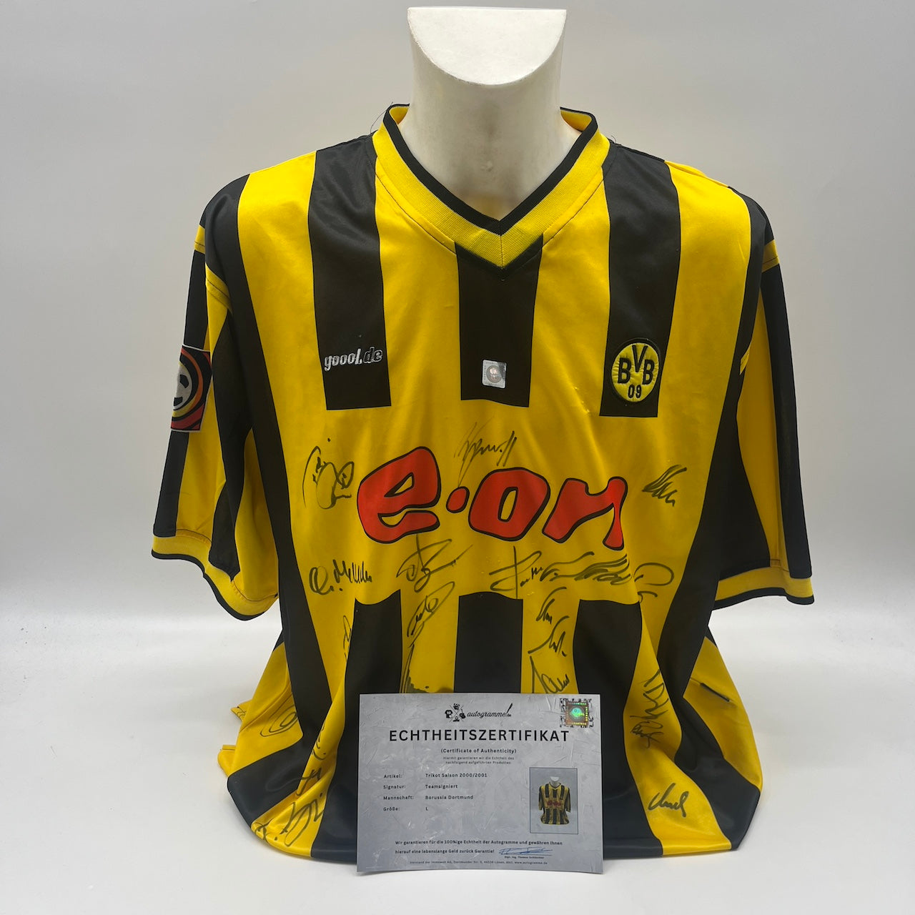 BVB Trikot 2000/2001 Teamsigniert Borussia Dortmund goool L