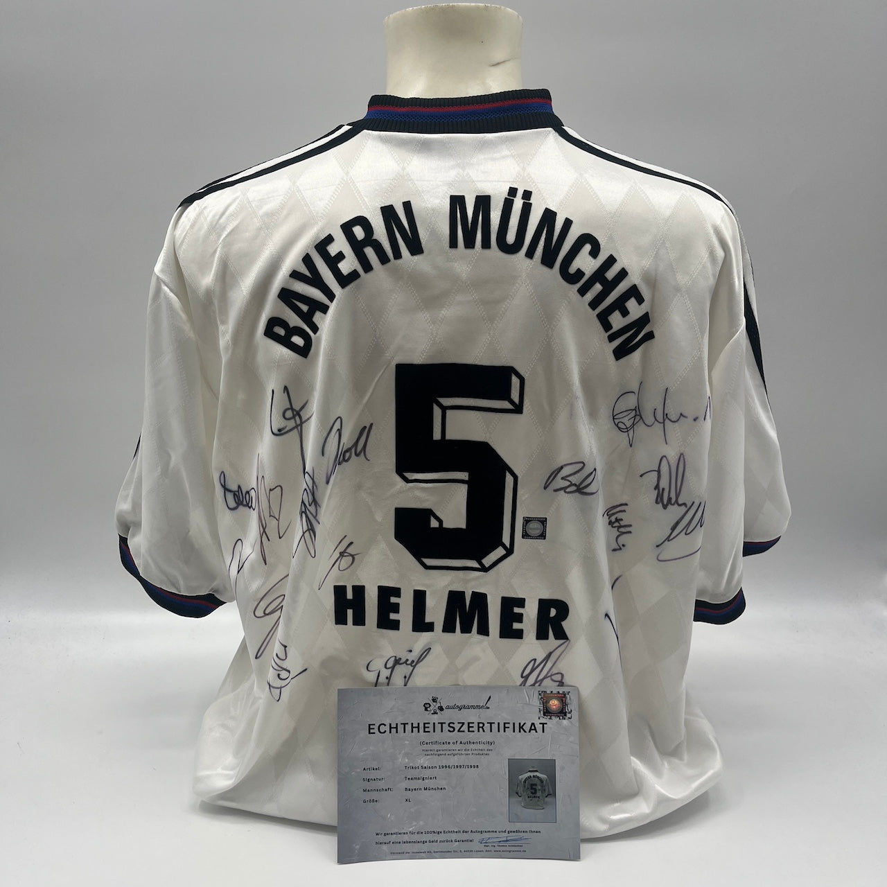 Bayern München Trikot 1996/1997/1998 Teamsigniert Bundesliga Adidas XL