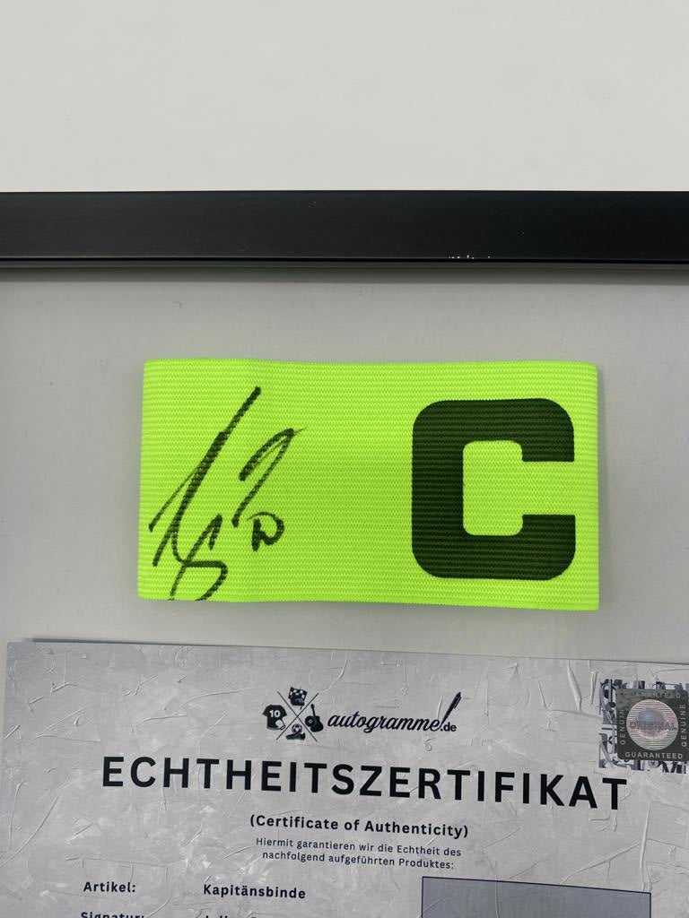 Captain's armband signed by Julian Brandt as part of the Borussia Dortmund COA football campaign