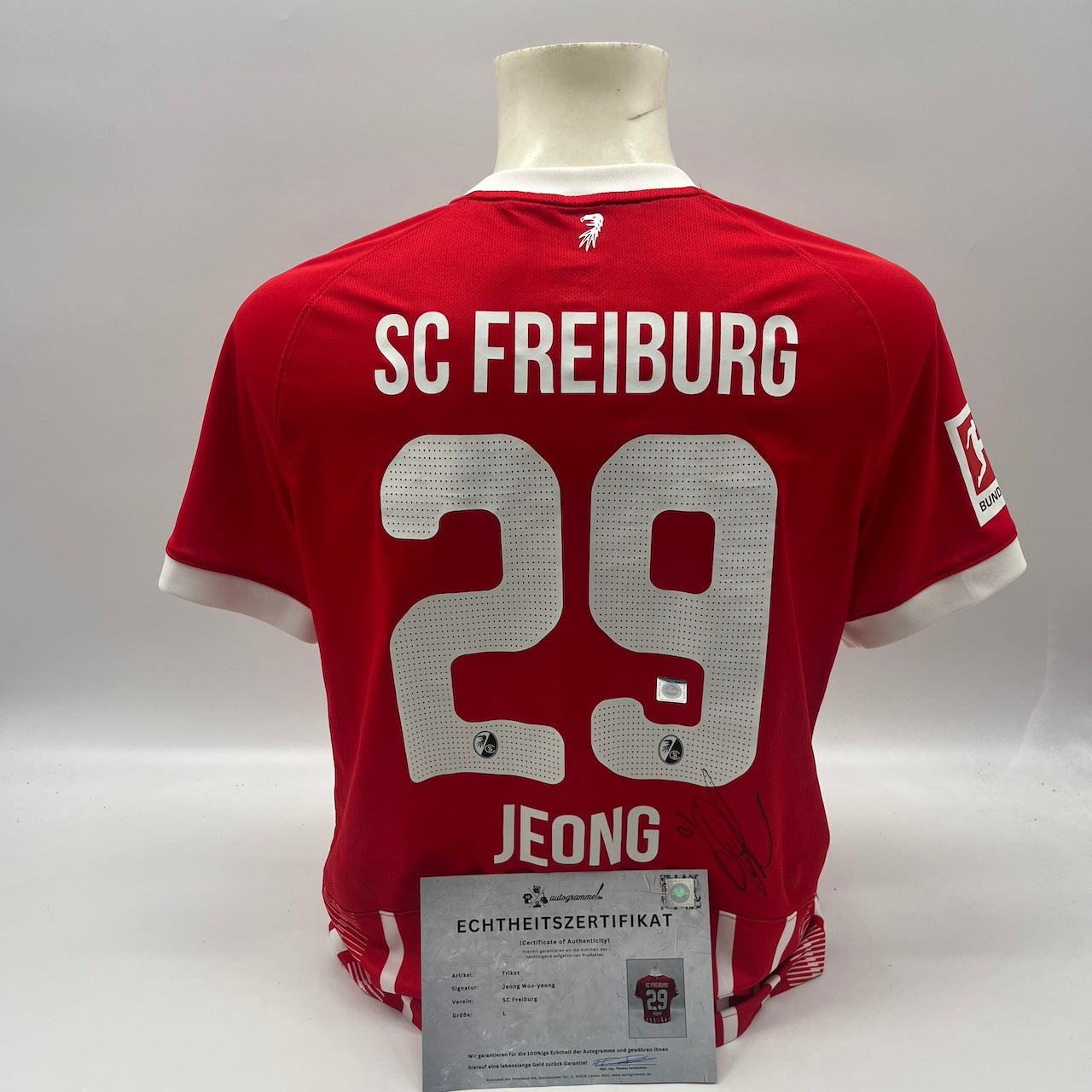 SC Freiburg Trikot Jeong Woo-yeong signiert Autogramm Nike neu L