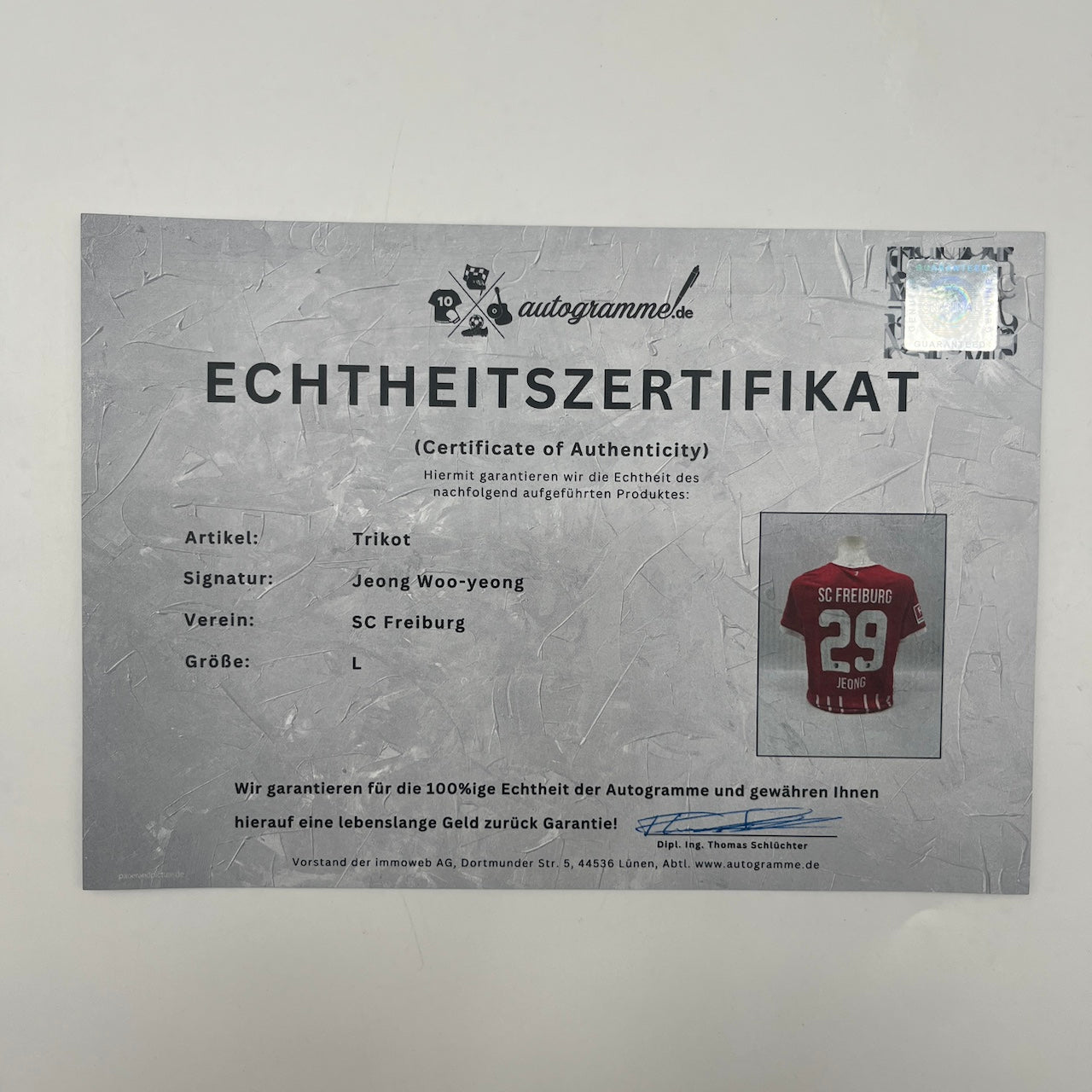 SC Freiburg Trikot Jeong Woo-yeong signiert Autogramm Nike neu L